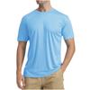 Mens Shirts UPF 50+ Sun Protection Shirts Swim SPF Uv Quick Dry Short Sleeve T-Shirt for Athletic Fishing Basic Shirt Blue view 1