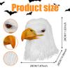 CAKEEYUM Eagle Mask Safe Latex Bald Eagle Costume Breathable Funny Bird Mask Realistic Elastic Halloween for Christmas, Easter, Carnival, Masquerade view 3