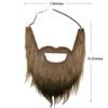 VIGUEUR Mustaches Self Adhesive Fake Beard, Costume Party Accessory for Adults, Brown view 2
