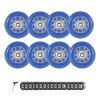 GXBHSP 62mm 64mm 68mm 70mm 72mm 76mm 80mm Inline Skates Wheels 8 Pack Inline Skate Replacement Wheels Indoor Outdoor Wheels for with Pre-Installed Bearings (Blue,68mm)
