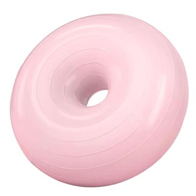 WJIHUYU Donut Shape Yoga Ball, 2.0mm Extra Thick Exercise Ball Multiple Colour Yoga Ball Anti-Burst and Slip Resistant Ball with Pump for Yoga Pilates Fitness Birthing Physical Therapy