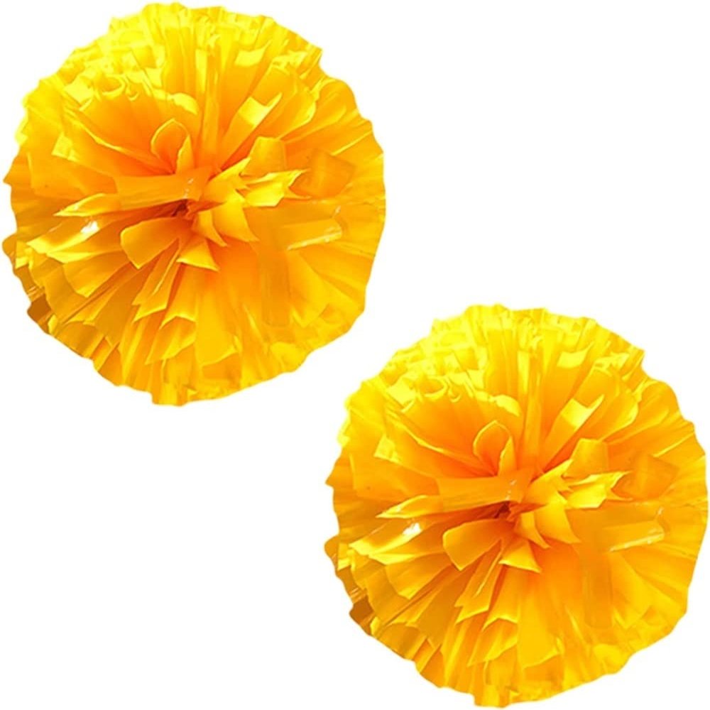 Cheerleading Pom Poms dla dzieci Dorosy, 12-calowe plastikowe Cheer Poms z rkojeci Baton, 2 szt. Cheerleaderki Pompony Holiday Cheer Prom Sports Team Dance(Color:Yellow#Ring)