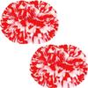 Cheerleading Pom Poms dla dzieci Dorosy, 12-calowe plastikowe Cheer Poms z rkojeci Baton, 2 szt. Cheerleaderki Pompony Holiday Cheer Prom Sports Team Dance(Color:Red+White#Handle) view 1