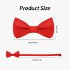 Eshwb Kids Bow Tie, Classic Solid Color Pre-Tied Bow Tie Adjustable Neck Bowtie for Boys Wedding Parties view 2