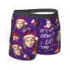 Custom Underwear with Face on It Custom Boxers for Boyfriend and Him Valentine's Day Birthday Gift Ideas Funny Briefs XXL-0.0.21 Darkkhaki view 3