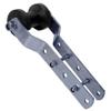 Wonwopn Tongue Mount Roller 4" W Black Rubber Adjustable Keel Roller Bracket Assembly for 2" Wide Trailer Tongue Frame view 1