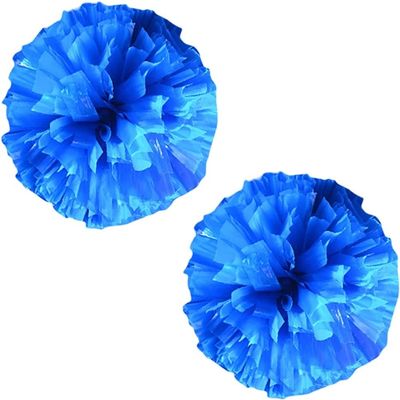 Cheerleading Pom Poms dla dzieci Dorosy, 12-calowe plastikowe Cheer Poms z rkojeci Baton, 2 szt. Cheerleaderki Pompony Holiday Cheer Prom Sports Team Dance(Color:Blue#Ring)