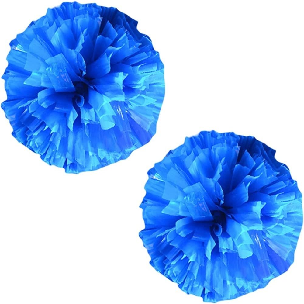 Cheerleading Pom Poms dla dzieci Dorosy, 12-calowe plastikowe Cheer Poms z rkojeci Baton, 2 szt. Cheerleaderki Pompony Holiday Cheer Prom Sports Team Dance(Color:Blue#Ring)