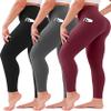 3 Pack Leggings for Women High Waisted No See-Through Tummy Control Soft Yoga Pants Womens Workout Athletic Running Leggings view 1