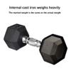 1pcs Hex Dumbbell Men's and Female Beginner Home Gym Aerobics Thin Arm Bodybuilding Pilates Yoga Exercise Fitness Equipment Sporting Goods Weightlifting Dumbbells (Size (Black 5kg) view 3
