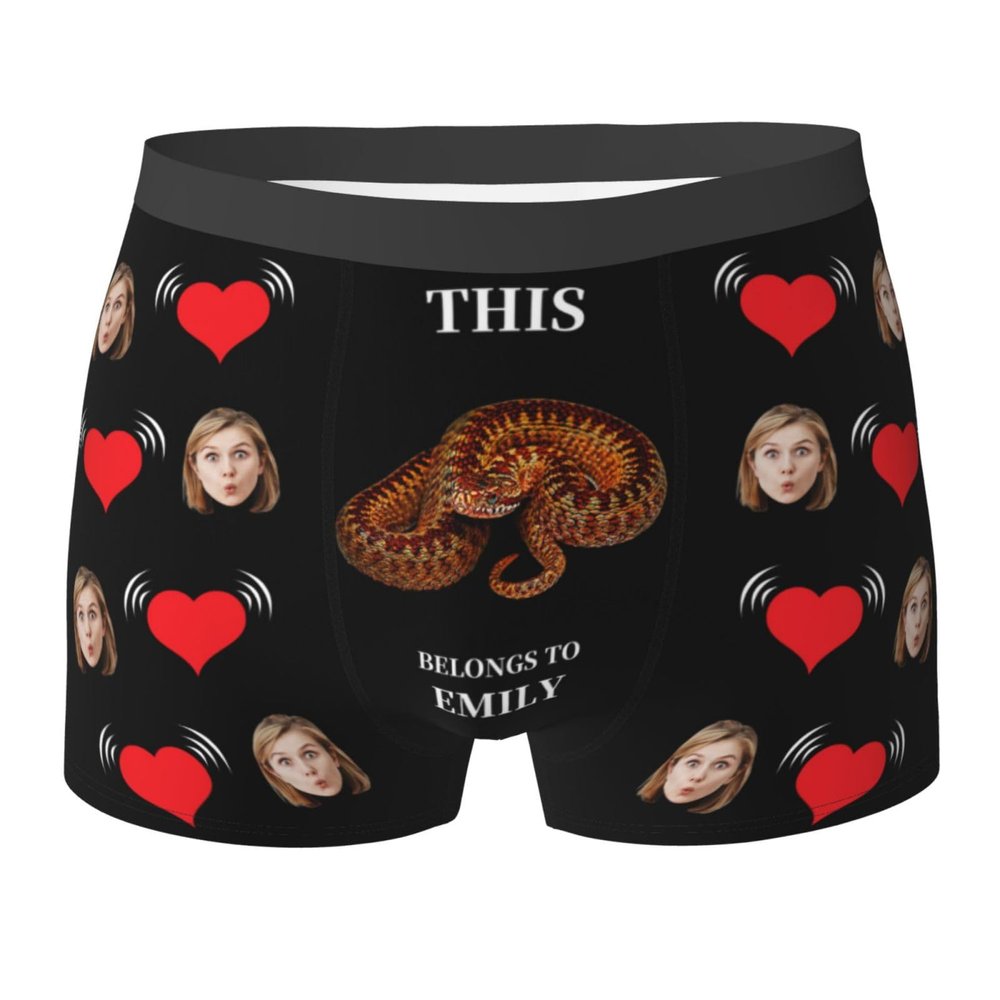 Custom Boxers for Men Birthday Gift Ideas Custom Underwear for Boyfriend and Him Christmas Birthday Gift Briefs Underwear L-0.0.9 Pink