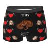 Custom Boxers for Men Birthday Gift Ideas Custom Underwear for Boyfriend and Him Christmas Birthday Gift Briefs Underwear L-0.0.9 Pink view 1