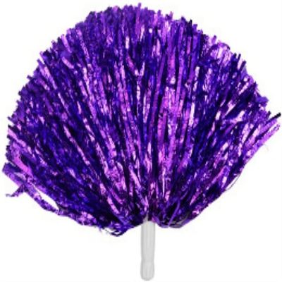 ANSAIR 2 Pack Plastic Pom Poms Cheerleading Pom Poms Sports Dance Cheer Hand Flowers Cheerleader Pompoms for Team Spirit Sports, Football Basketball Cheering Squard, Cheering Team, Purple