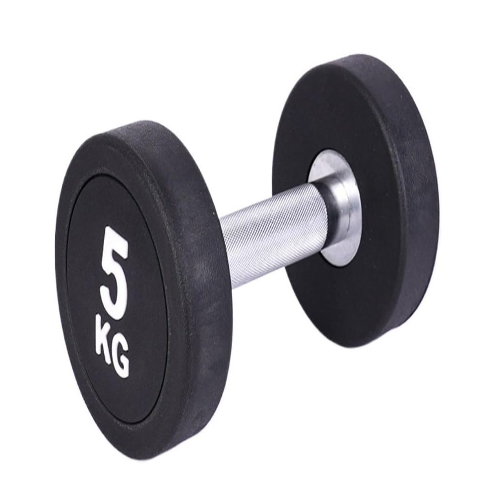 Dumbells A Pair Of Round-head Fixed Dumbbells For Men, Rubber-coated Dumbbells, Gym Fitness Equipment, Home Use Dumbell Set (Black 7.5kg)