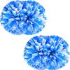 Cheerleading Pom Poms dla dzieci Dorosy, 12-calowe plastikowe Cheer Poms z rkojeci Baton, 2 szt. Cheerleaderki Pompony Holiday Cheer Prom Sports Team Dance(Color:Blue+White#Handle) view 1