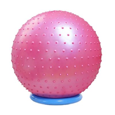 Exercise Ball, Anti Slip Yoga Ball with Massage Point Fitness Ball for Birthing, Yoga Stability Balance, Quick Pump Included (Pink 55cm)