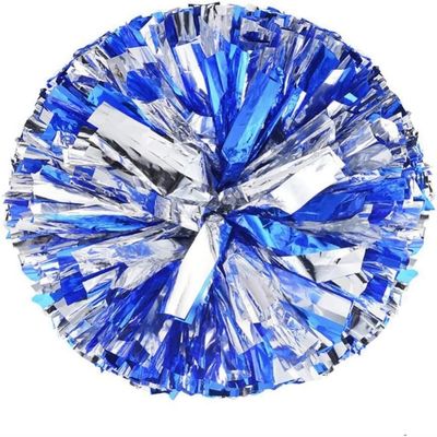 2 PCS Cheerleading Pom Poms Metallic Foil Cheerleader Pom Poms with Plastic Ring Sports Dance Cheer Pom Pom Cheerleader Pompoms for Team School Games Cheering Squad Cheering Team(Color:A#9)