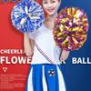 2 PCS Cheerleading Pom Poms Metallic Foil Cheerleader Pom Poms with Plastic Ring Sports Dance Cheer Pom Pom Cheerleader Pompoms for Team School Games Cheering Squad Cheering Team(Color:A#9) view 4