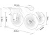 Abdominal Core Training Wheel, 3-Round Abdominal Muscle Roller Exercise System for Abdominal Muscle Carving Fitness Exerciser for Home Fitness view 2