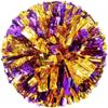 2 Packs Cheerleading Pom Poms Metallic Foil Cheering Squad Poms with Plastic Baton Handle,Cheer Poms Cheerleader Poms Pompoms for Cheer Dance Sport Kids Adults Team Spirit Cheering(Color:Purple/Gold) view 1