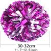 2 Packs Cheerleading Pom Poms Metallic Foil Cheering Squad Poms with Plastic Baton Handle,Cheer Poms Cheerleader Poms Pompoms for Cheer Dance Sport Kids Adults Team Spirit Cheering(Color:Purple/Gold) view 2
