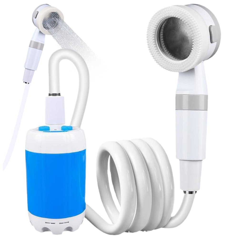Peosaard Portable Camping Shower, 2 Levels Electric USB Portable Shower, Waterproof Outdoor Shower for Camping, Hiking, Travel, Car Washing, Pet Cleaning, Portable Camping Shower