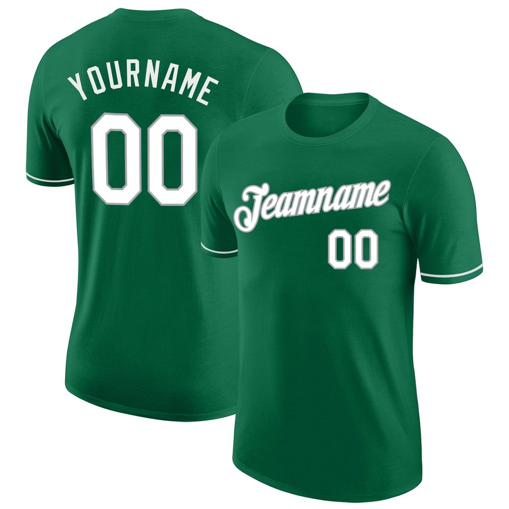 Custom Kelly Green White Baseball Team Jerseys Personalized Baseball Shirts Sports Uniform Printed Name Number Logo for Men Women Youth