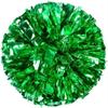 2 Pcs Pom Poms Cheerleading with Baton Handle, 13'' Metallic Foil Plastic Cheerleader Pom Poms for Sports Team Spirit Party Dance, Cheer Pom Poms Squad Spirit Poms for Kids Adult(Color:Green Gold) view 1