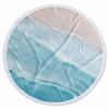 ZOE GARDEN Turquoise Beach Towel, Absorbent Quick Dry Sand Free Lightweight Travel Camping Bath Towels, Round Throw Blanket for Swim Pool Gym Yoga Spa Coastal Ocean Sea Wave Abstract Geometric view 2