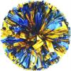 2 Pcs Pom Poms Cheerleading with Baton Handle, 13'' Metallic Foil Plastic Cheerleader Pom Poms for Sports Team Spirit Party Dance, Cheer Pom Poms Squad Spirit Poms for Kids Adult(Color:Blue Gold) view 1