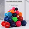 Dumbells Slim Arm Fitness Women's Chest Sub-bell Home Yoga Small Dumbbell Sports Equipment Dumbbell Men's Muscle Gain Dumbell Set (Blue 3kg) view 3