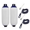 UNKOMN Marine Accessories 2pcs Boat Inflatable Bumper fenders Marine Bumper fenders Anti-Crash Buoy Yacht Docking Mooring Shield Protection(Color:Blue Rope) view 1