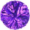2 Pcs Pom Poms Cheerleading with Baton Handle, 13'' Metallic Foil Plastic Cheerleader Pom Poms for Sports Team Spirit Party Dance, Cheer Pom Poms Squad Spirit Poms for Kids Adult(Color:Purple) view 1