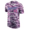 Custom Camouflage Baseball T Shirts Pink Black Sky Blue Personalized Baseball Jerseys Printed Name Number Logo Customize Sports Uniform for Men Women Youth view 2