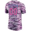 Custom Camouflage Baseball T Shirts Pink Black Sky Blue Personalized Baseball Jerseys Printed Name Number Logo Customize Sports Uniform for Men Women Youth view 3