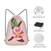 Pazacon Pink Drawstring Bag for Women Girls Kids Teens Students Floral Initial Drawstring Backpack Sackpack Draw String Cinch Bags for Sports, Gym, Travel, Swimming, Beach, Camping, Letter X view 4