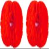 2Pcs Cheerleading Pom Poms with Plastic Baton Handle Cheerleader Pompoms Kit Cheer Poms for Boy Girl School Sports Games Team Cheering Dancing Costume(Color:Red) view 1
