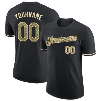 Custom Baseball Shirt Jersey Casual Crew Neck Personalized Black Cream Baseball Tee Hip Hop Shirts Sports Uniform Printed Name Number Logo for Men Women Youth