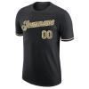 Custom Baseball Shirt Jersey Casual Crew Neck Personalized Black Cream Baseball Tee Hip Hop Shirts Sports Uniform Printed Name Number Logo for Men Women Youth view 2
