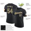 Custom Baseball Shirt Jersey Casual Crew Neck Personalized Black Cream Baseball Tee Hip Hop Shirts Sports Uniform Printed Name Number Logo for Men Women Youth view 4