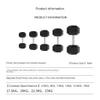 Dumbbel Rubber-coated Fixed Hexagonal Dumbbells For Men And Women Fitness Home Training Quality Fitness Equipment Barbell (Black 17.5kg) view 2
