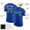Custom Royal Blue White Green Baseball Tee Shirts for Men Summer Customize Baseball Jerseys Sports Uniform Printed Name Number Logo for Adult Youth view 2