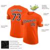 Custom Men Baseball T Shirts Personalized Orange Navy Baseball Jerseys Hip Hop Shirts Printed Name Number Logo Customize Sports Uniform for Women Boys Girls view 2