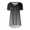 slqdgmryz Womens Summer Tops Plus Size Raglan Short Sleeve Shirts V Neck High Low Casual Tunic Tops to Wear with Leggings Plus Size Tops for Women Summer Blouses for Women 2025, Dark Gray, XX-Large view 3