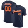 Custom Men Navy Orange White Baseball Jerseys Crew Neck Personalized Women Youth Baseball Hip Hop Shirts Sports Uniform for Men Women Youth view 1