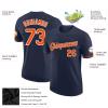 Custom Men Navy Orange White Baseball Jerseys Crew Neck Personalized Women Youth Baseball Hip Hop Shirts Sports Uniform for Men Women Youth view 2