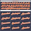 Custom Men Navy Orange White Baseball Jerseys Crew Neck Personalized Women Youth Baseball Hip Hop Shirts Sports Uniform for Men Women Youth view 3