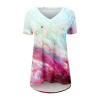 Womens Summer Tops Plus Size Raglan Short Sleeve Shirts V Neck High Low Casual Tunic Tops to Wear with Leggings Women's Tunics Plus Size Tops for Women Summer Blouses for Women 2025, Wine, Large view 3