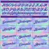 Custom Sky Blue Purple Baseball Shirts Ployester Personalized Baseball Team Jerseys Printed Name Number Logo for Men Women Youth view 3