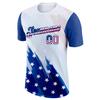Custom Amercian Flag Style Baseball Shirts Royal Blue Black Red White Personalized Baseball Team Jersey Short Sleeve Crew Neck Customize Softball Shirts for Men Women Youth Boys Girls Plus Size view 2